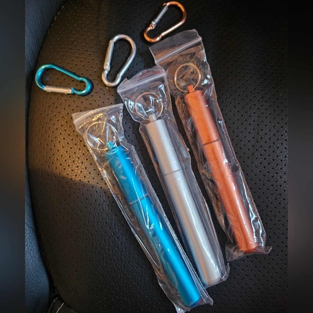 NWT‎ telescopic Travel Stainless Straw (3)